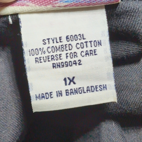 Vintage Las Olas 1X Black T-Shirt with Palm Tree Embroidery Cotton - Picture 5 of 5